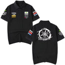 YAMAHA Yamaha MotoGP Factory Team Motocicleta Equitação Camisa POLO de algodão estampada masculina de manga curta