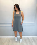 Vestido Regata Curto Estonado 100% algodão
