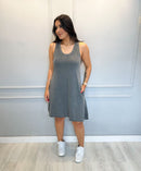 Vestido Regata Curto Estonado 100% algodão