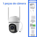 1peças 2 peças de câmera PTZ WiFi Câmera IP externa Vigilância por vídeo Proteção de segurança residencial Detecção iCsee