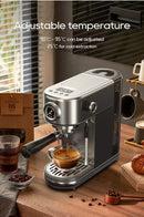 HiBREW 20Bar Máquina de café expresso semiautomática com temperatura ajustável fria/quente super fina cafeteira cappuccino H10B