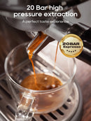HiBREW 20Bar Máquina de café expresso semiautomática com temperatura ajustável fria/quente super fina cafeteira cappuccino H10B