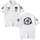 YAMAHA Yamaha MotoGP Factory Team Motocicleta Equitação Camisa POLO de algodão estampada masculina de manga curta