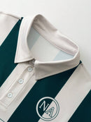Camisa Polo Masculina Estilo Universitário Jovem e Atleta, Camisa Polo de Manga Curta para Moda de Rua