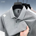 Camisa Polo Masculina de Verão 2026, Luxo Leve, Manga Curta, Bordada, Casual de Negócios