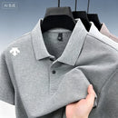 Camisa Polo Masculina de Verão 2026, Luxo Leve, Manga Curta, Bordada, Casual de Negócios