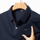 2025 camisa polo masculina de manga curta de marca de alta qualidade verão moda d-letra casual negócios gelo seda legal camiseta