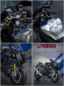 YAMAHA Yamaha MotoGP Factory Team Motocicleta Equitação Camisa POLO de algodão estampada masculina de manga curta