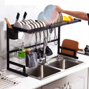 Escorredor de Louça Aço Inox Organizador Suspenso Modular Suporte de Pia Armário Prato Talher Utensílio Parede Cozinha Compacta