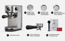 HiBREW 20Bar Máquina de café expresso semiautomática com temperatura ajustável fria/quente super fina cafeteira cappuccino H10B