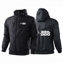 Jaqueta Esportiva Premium Masculina BRP Sea-Doo com Estampa de Logo, Corta-Vento, para Primavera/Outono, Modelo 2026, Nova Coleção