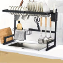 Escorredor de Louça Aço Inox Organizador Suspenso Modular Suporte de Pia Armário Prato Talher Utensílio Parede Cozinha Compacta
