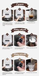 HiBREW 20Bar Máquina de café expresso semiautomática com temperatura ajustável fria/quente super fina cafeteira cappuccino H10B