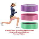 Kit de Faixas Elásticas para Glúteos com 3 Níveis de Resistência, Leves e Portáteis para Treino em Casa ou Academia