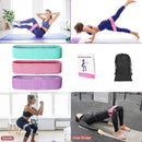 Kit de Faixas Elásticas para Glúteos com 3 Níveis de Resistência, Leves e Portáteis para Treino em Casa ou Academia