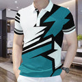 2025 colorido 3d impresso listras padrão camisa polo masculina para homem manga curta camisetas verão esporte lapela topos camisetas de grandes dimensões