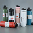 Garrafa Térmica Portátil de 800ML para Atividades ao Ar Livre com Filtro de Chá, Copo Térmico de Aço Inoxidável, Garrafa à Prova de Vazamentos para Esportes