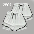 2Pc/Lot Summer Men Running Shorts Fitness Gym Training 2 in 1 Sports Shorts Quick Dry WorkoutJogging Double Deck Shorts