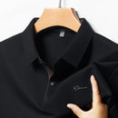 2025 camisa polo masculina de manga curta de marca de alta qualidade verão moda d-letra casual negócios gelo seda legal camiseta