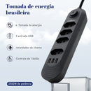 Extensão tomada,Extensão elétrica,Tomada usb,Filtro de linha de tomada,Regua tomadas de energia,Extensao eletrica,110-220V,10A