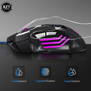 Mouse para jogos com fio profissional, 7 botões, 5500 dpi, led, óptico, usb, c