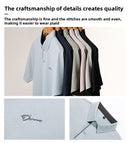 2025 camisa polo masculina de manga curta de marca de alta qualidade verão moda d-letra casual negócios gelo seda legal camiseta