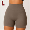 Shorts Femininos de Poliamida Canelada para Academia e Fitness com Zero Transparência e Elasticidade para Treino