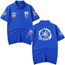 YAMAHA Yamaha MotoGP Factory Team Motocicleta Equitação Camisa POLO de algodão estampada masculina de manga curta