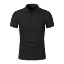 Camisa Polo Masculina de Verão 2026, Luxo Leve, Manga Curta, Bordada, Casual de Negócios