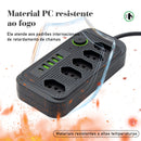 Extensão tomada,Extensão elétrica,Tomada usb,Filtro de linha de tomada,Regua tomadas de energia,Extensao eletrica,110-220V,10A