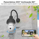 Câmera de rede sem fio com lâmpada E27 Câmera inteligente para casa ao ar livre à prova d'água com áudio bidirecional icsee