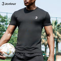 Camiseta Jcolour GORE-TEX Quick-Dry, Secagem Rápida, Respirável, Anti-Suor, Esportiva Fitness Academia, Tecido Elástico