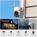 1peças 2 peças de câmera PTZ WiFi Câmera IP externa Vigilância por vídeo Proteção de segurança residencial Detecção iCsee