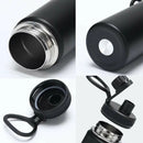 Garrafa Térmica Portátil de 800ML para Atividades ao Ar Livre com Filtro de Chá, Copo Térmico de Aço Inoxidável, Garrafa à Prova de Vazamentos para Esportes