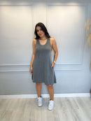 Vestido Regata Curto Estonado 100% algodão