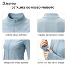 Jcolour Jaqueta Feminina UV Slim para Yoga e Ciclismo com Proteção UV50+