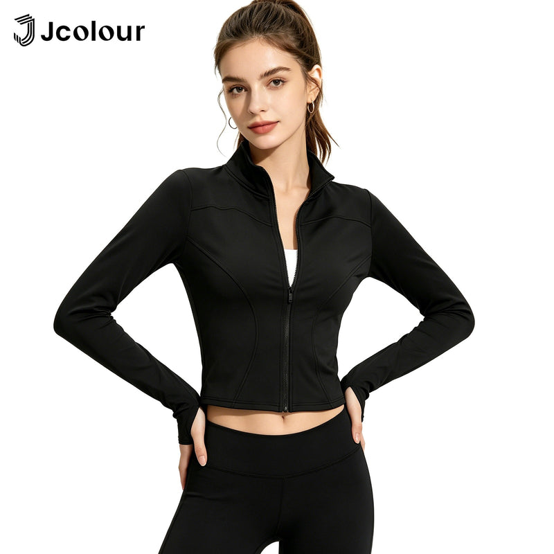 Jcolour Jaqueta Feminina UV Slim para Yoga e Ciclismo com Proteção UV50+