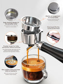 HiBREW 20Bar Máquina de café expresso semiautomática com temperatura ajustável fria/quente super fina cafeteira cappuccino H10B