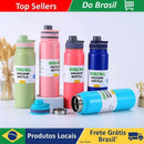 Garrafa Térmica Portátil de 800ML para Atividades ao Ar Livre com Filtro de Chá, Copo Térmico de Aço Inoxidável, Garrafa à Prova de Vazamentos para Esportes