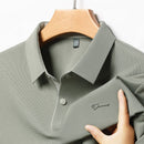 2025 camisa polo masculina de manga curta de marca de alta qualidade verão moda d-letra casual negócios gelo seda legal camiseta