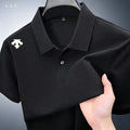 Camisa Polo Masculina de Verão 2026, Luxo Leve, Manga Curta, Bordada, Casual de Negócios