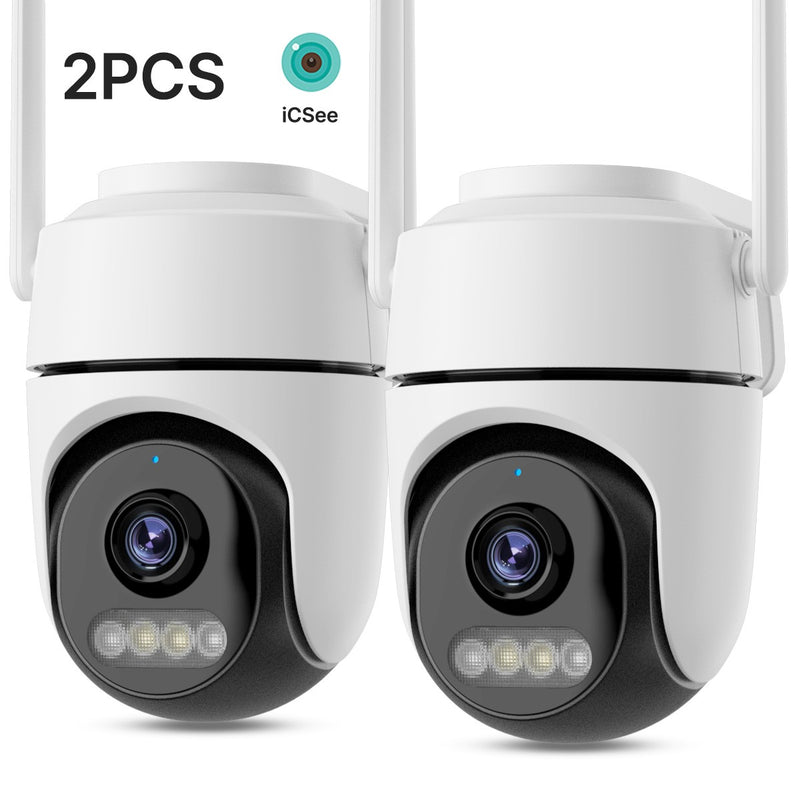 1peças 2 peças de câmera PTZ WiFi Câmera IP externa Vigilância por vídeo Proteção de segurança residencial Detecção iCsee