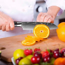 Laser damasco faca de cozinha cutelo carne frutas pão faca churrasco desossa fa