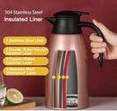 Garrafa térmica de café 2l, frascos de aço inoxidável, chaleira térmica de café