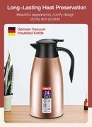 Garrafa térmica de café 2l, frascos de aço inoxidável, chaleira térmica de café