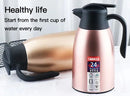 Garrafa térmica de café 2l, frascos de aço inoxidável, chaleira térmica de café