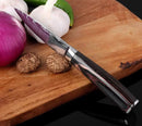 Laser damasco faca de cozinha cutelo carne frutas pão faca churrasco desossa fa