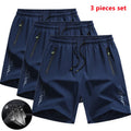 3 peças novos shorts de corrida dos homens ginásio esportes shorts secagem rápida treino treinamento fitness jogging calças curtas homem verão board shorts