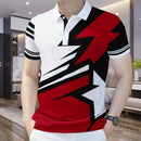 2025 colorido 3d impresso listras padrão camisa polo masculina para homem manga curta camisetas verão esporte lapela topos camisetas de grandes dimensões