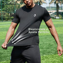 Camiseta Jcolour GORE-TEX Quick-Dry, Secagem Rápida, Respirável, Anti-Suor, Esportiva Fitness Academia, Tecido Elástico